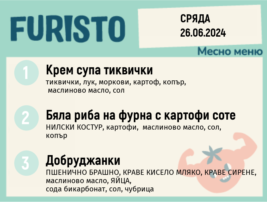 Меню 26.06 месно 200гр.  