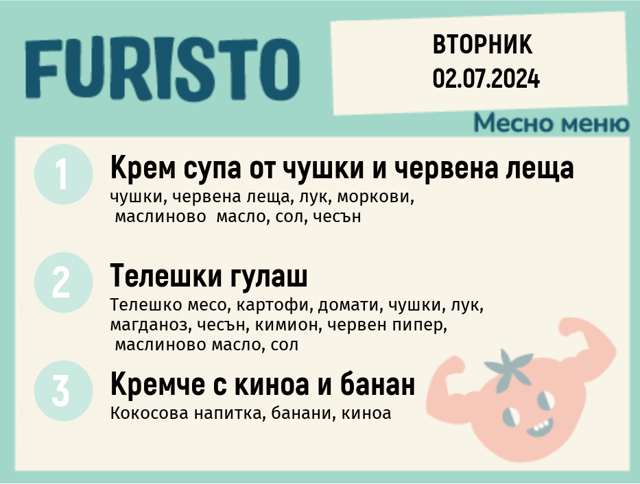 Меню 02.07 месно 200гр.