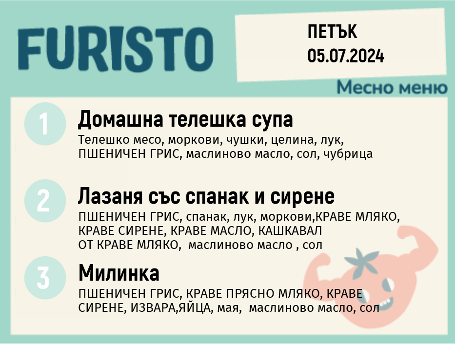 Меню 05.07 месно 200гр.