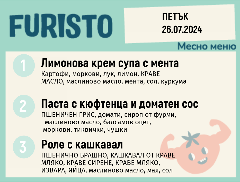 Меню 26.07 месно 200гр.  