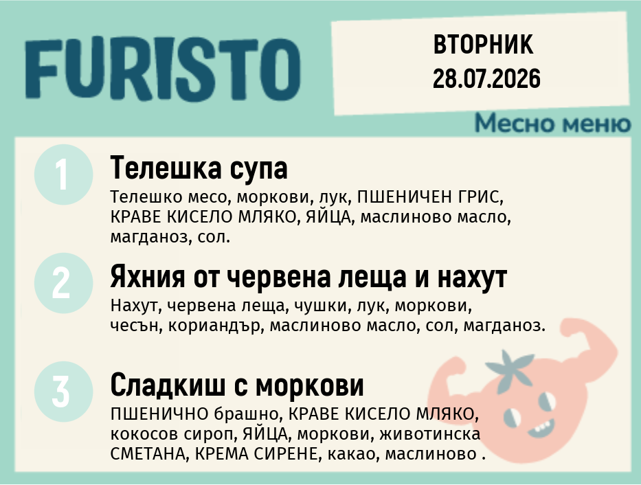 Меню 28.07 месно 200гр.