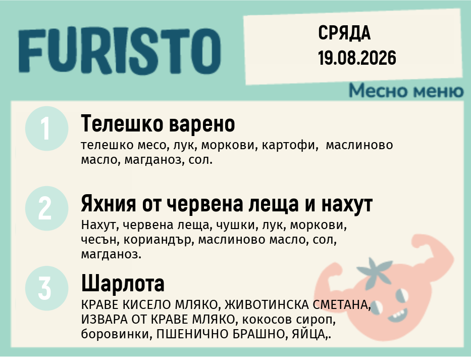 Меню 19.08 месно 200гр.