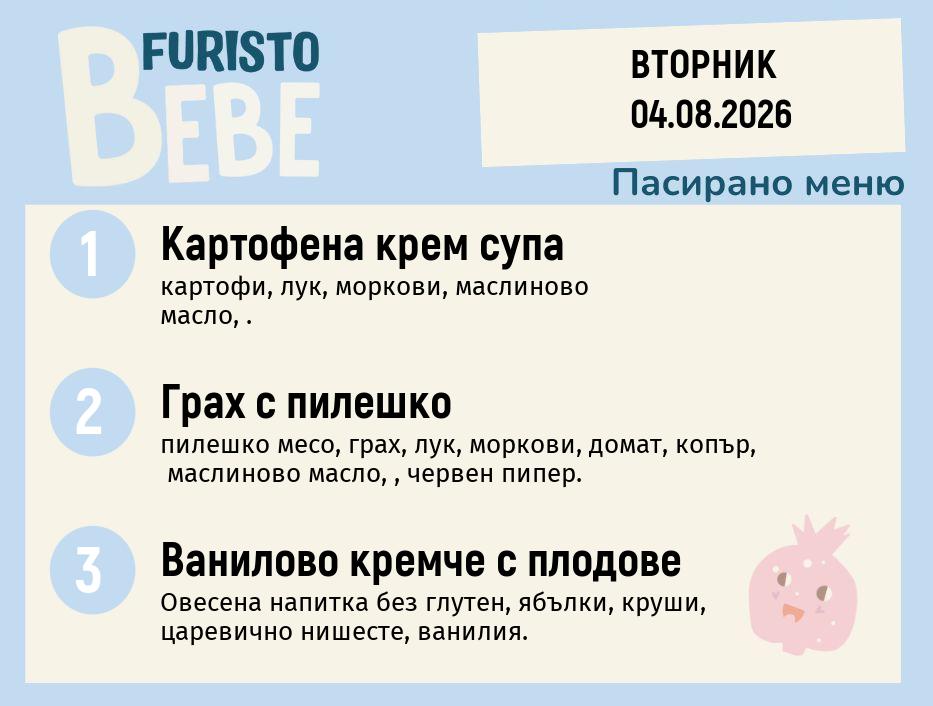 Меню 04.08 Bebe 200гр.