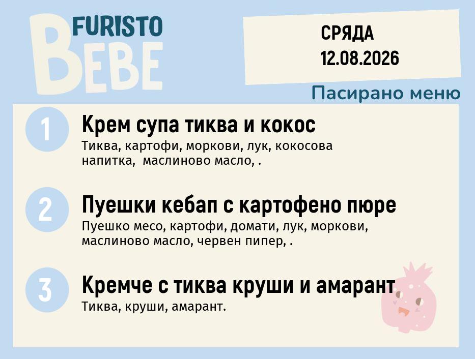 Меню 12.08 Bebe 200гр.