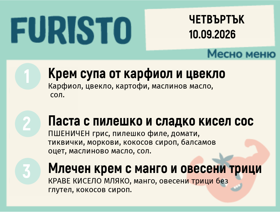 Меню 10.09 месно 200гр.