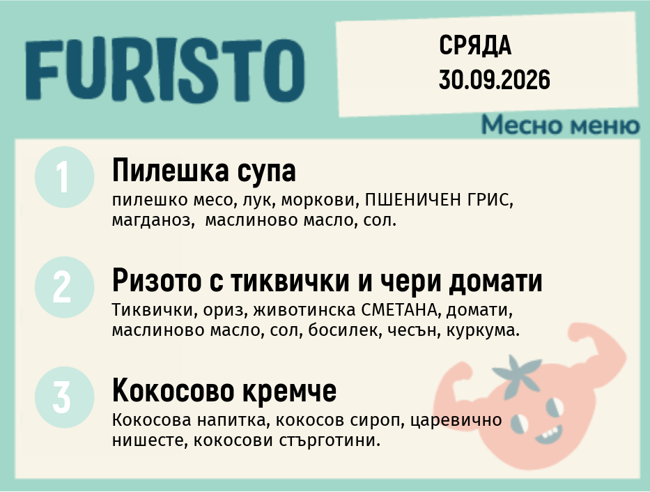 Меню 30.09 месно 200гр.