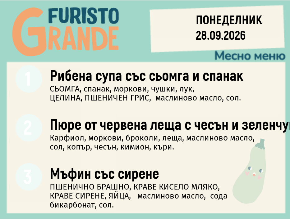 Меню 28.09 месно 300гр.