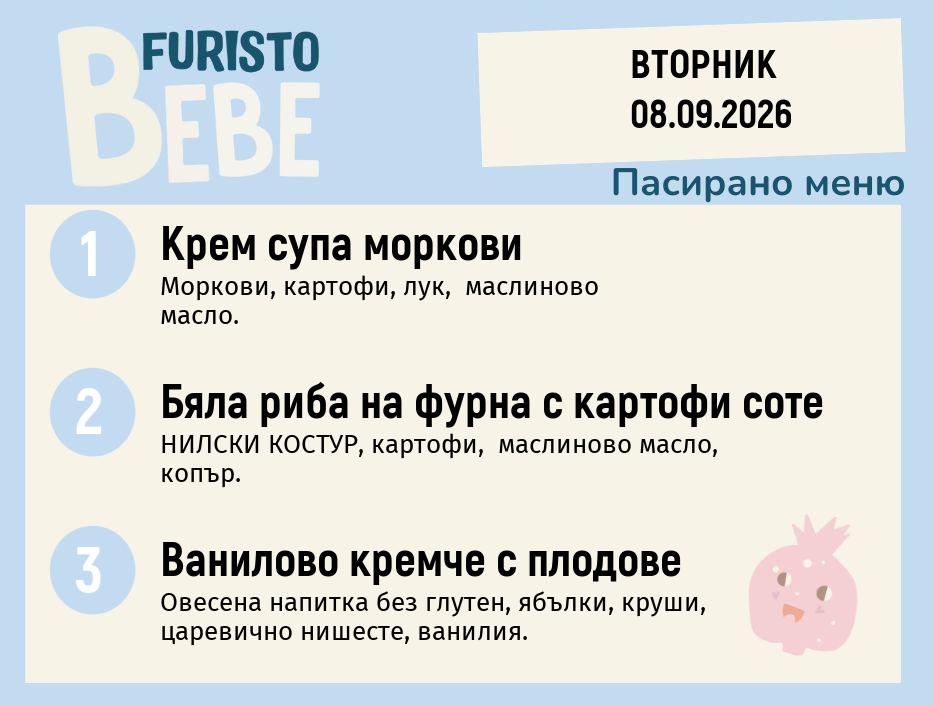 Меню 08.09 Bebe 200гр.