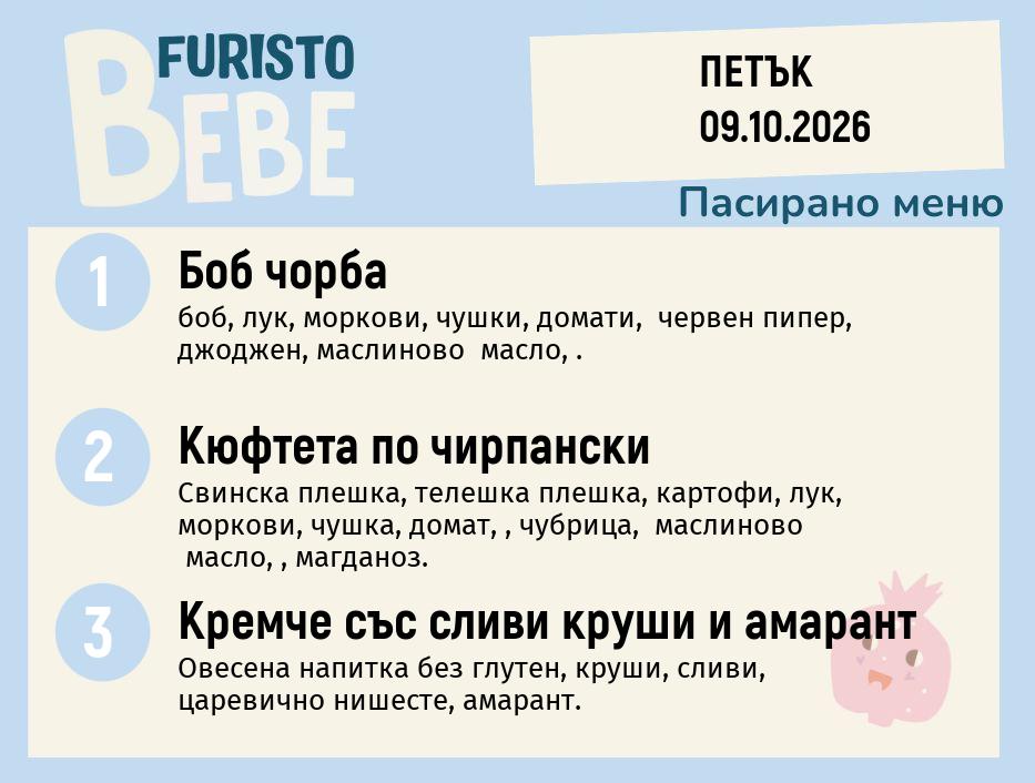 Меню 09.10 Bebe 200гр.