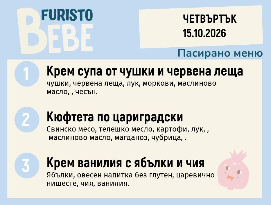 Меню 15.10 Bebe 200гр.