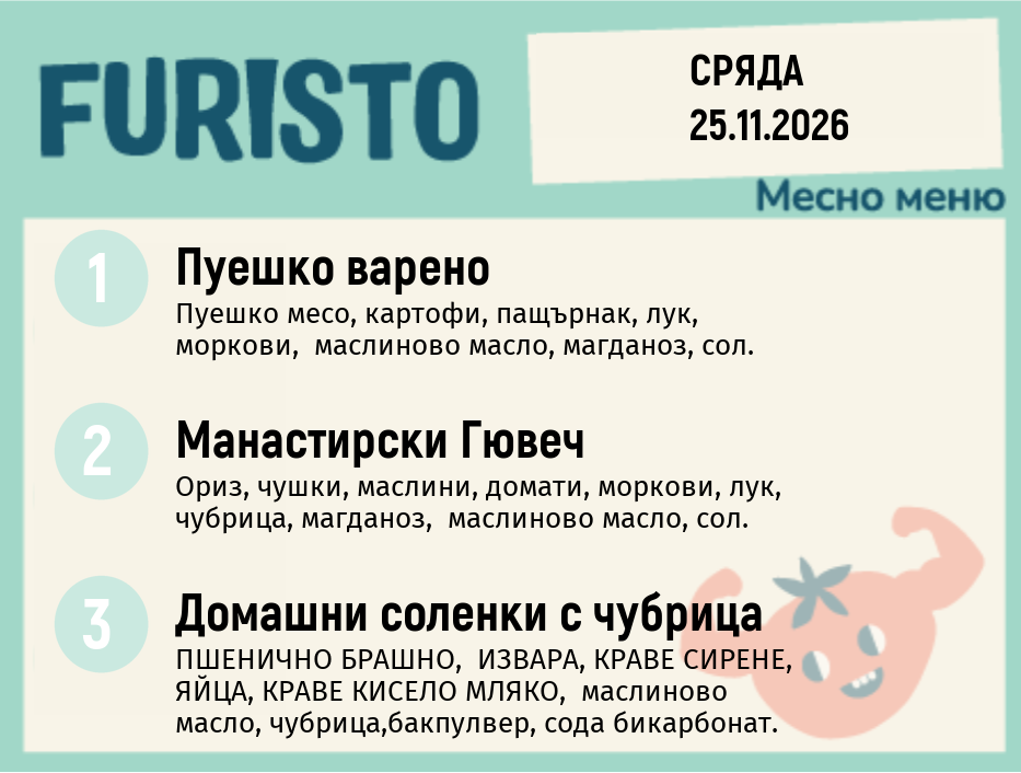 Меню 25.11 месно 200гр.