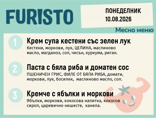 [DY.07.26.11221] Меню 10.08 месно 200гр.