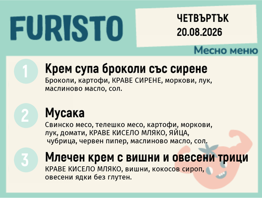 [DY.07.26.11239] Меню 20.08 месно 200гр.