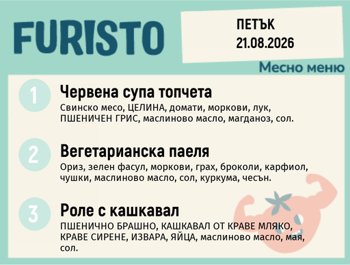 [DY.07.26.11243] Меню 21.08 месно 200гр.