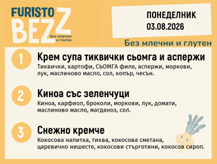Меню без млечни и глутен 03.08 200гр.