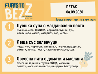 Меню без млечни и глутен 04.09 200гр.