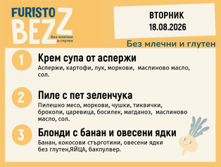Меню без млечни и глутен 18.08 200гр.