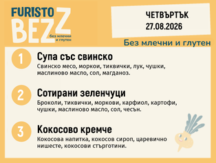 Меню без млечни и глутен 27.08 200гр.