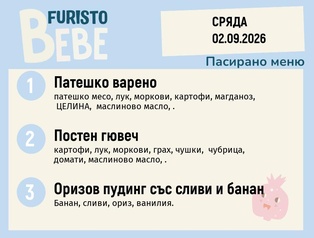 Меню 02.09 Bebe 200гр.