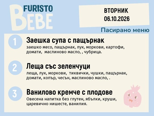 [DY.09.26.12526] Меню 06.10 Bebe 200гр.